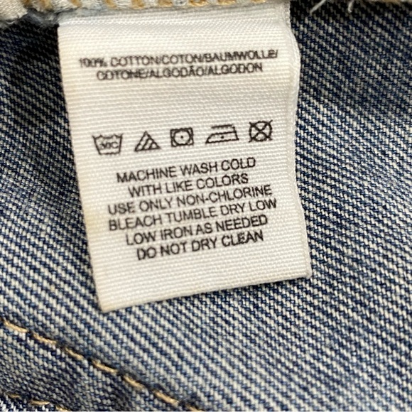 Free People Jean Shorts Womens 28 Blue Cut Off Frayed Distressed Denim High Rise - Picture 8 of 12